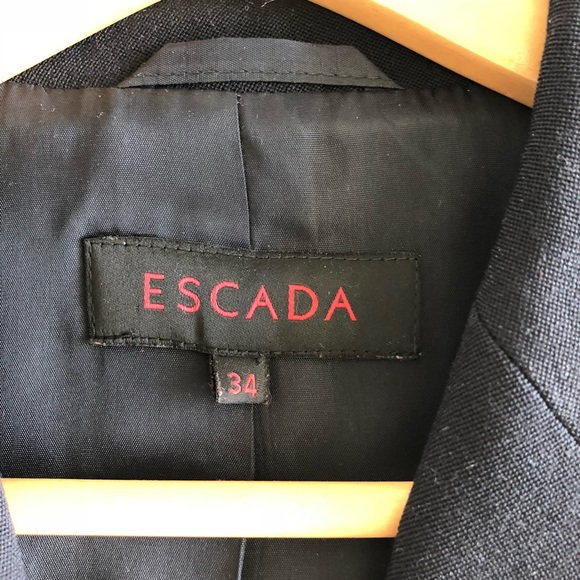 Escada Classic Black Blazer Jacket size 34 - Picture 4 of 8